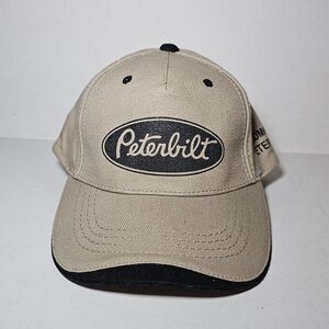 Quality Peterbuilt Piedmont Cobra Baseball Hat Adjustable Tan And Black Logo